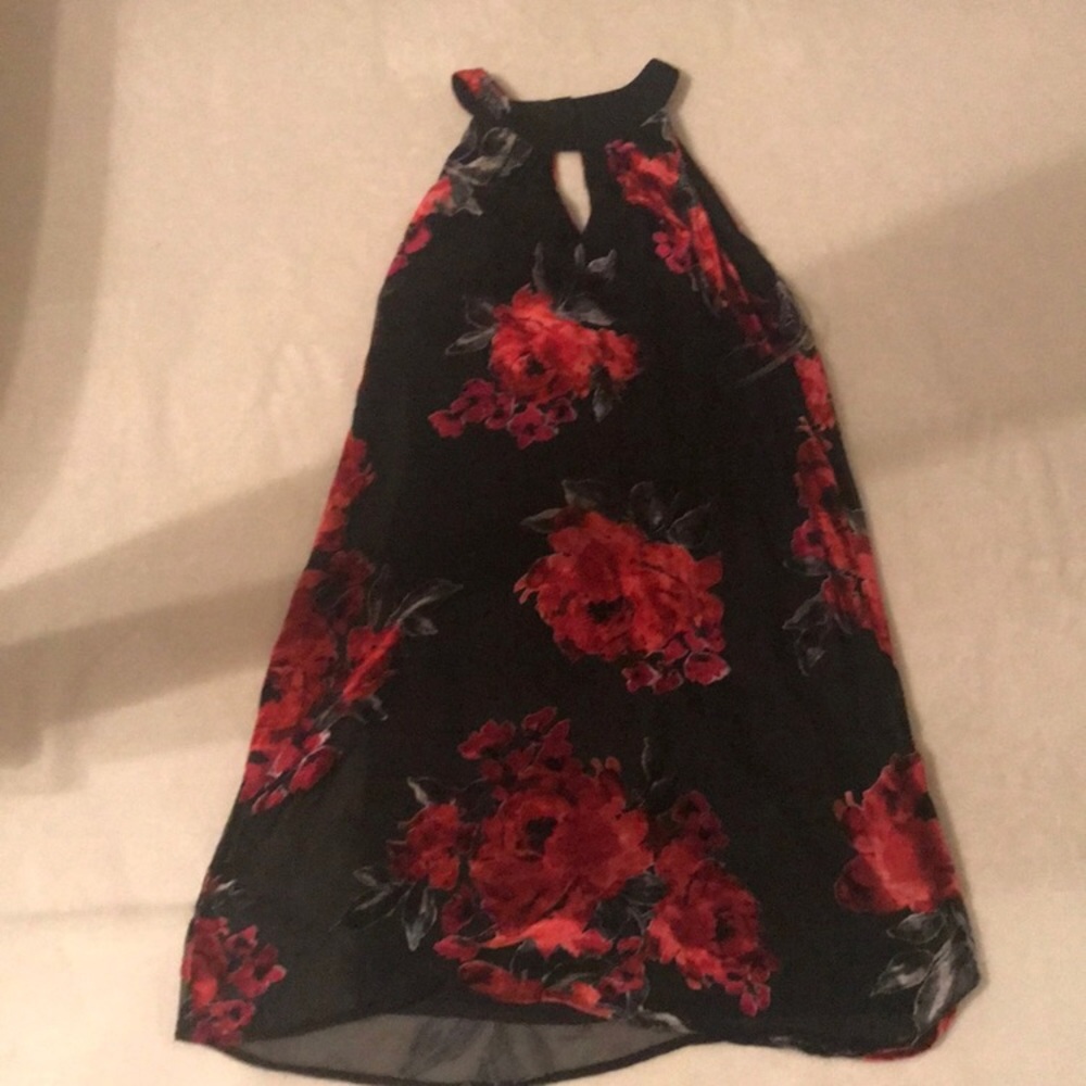 Black floral dress